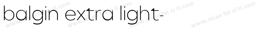 balgin extra light字体转换